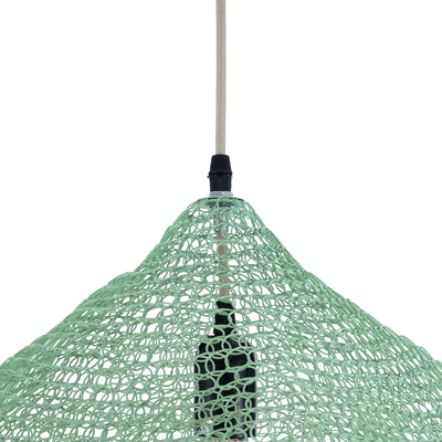 GLOBOSTAR® KENTUCKY 01864 Vintage Κρεμαστό Φωτιστικό Οροφής με Ντουί 1 x E27 AC 220-240V IP20 - Τιρκουάζ - Μ40 x Π40 x Υ30cm