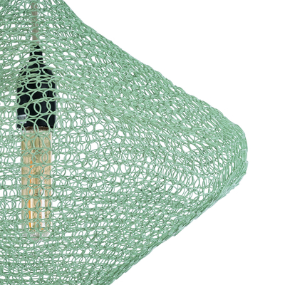 GLOBOSTAR® KENTUCKY 01864 Vintage Κρεμαστό Φωτιστικό Οροφής με Ντουί 1 x E27 AC 220-240V IP20 - Τιρκουάζ - Μ40 x Π40 x Υ30cm