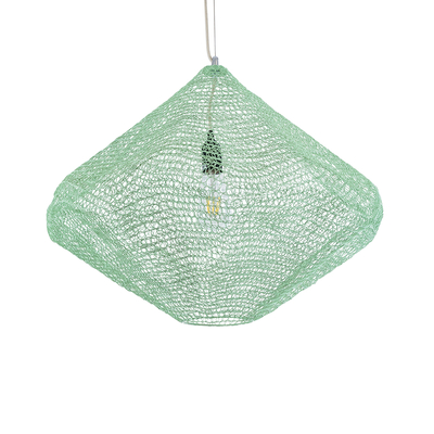 GLOBOSTAR® KENTUCKY 01866 Vintage Κρεμαστό Φωτιστικό Οροφής με Ντουί 1 x E27 AC 220-240V IP20 - Τιρκουάζ - Μ60 x Π60 x Υ50cm