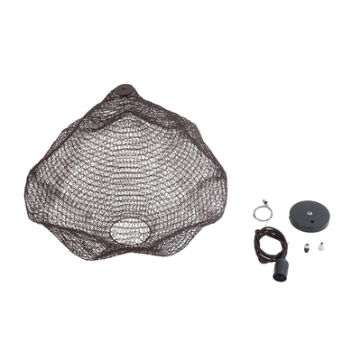 GLOBOSTAR® KENTUCKY 01867 Vintage Κρεμαστό Φωτιστικό Οροφής με Ντουί 1 x E27 AC 220-240V IP20 - Καφέ - Μ60 x Π60 x Υ50cm