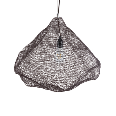 GLOBOSTAR® KENTUCKY 01867 Vintage Κρεμαστό Φωτιστικό Οροφής με Ντουί 1 x E27 AC 220-240V IP20 - Καφέ - Μ60 x Π60 x Υ50cm