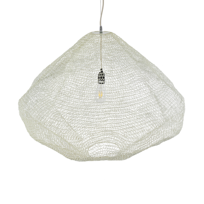 GLOBOSTAR® KENTUCKY 01868 Vintage Κρεμαστό Φωτιστικό Οροφής με Ντουί 1 x E27 AC 220-240V IP20 - Μπεζ - Μ90 x Π90 x Υ70cm