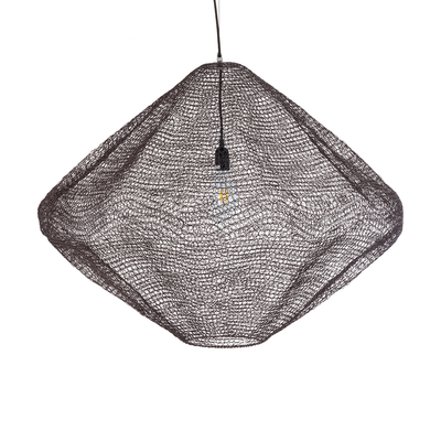 GLOBOSTAR® KENTUCKY 01869 Vintage Κρεμαστό Φωτιστικό Οροφής με Ντουί 1 x E27 AC 220-240V IP20 - Καφέ - Μ90 x Π90 x Υ70cm