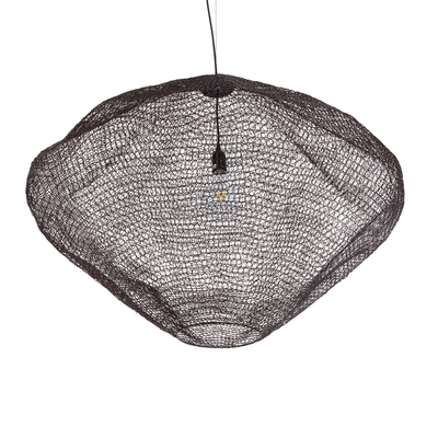 GLOBOSTAR® KENTUCKY 01869 Vintage Κρεμαστό Φωτιστικό Οροφής με Ντουί 1 x E27 AC 220-240V IP20 - Καφέ - Μ90 x Π90 x Υ70cm