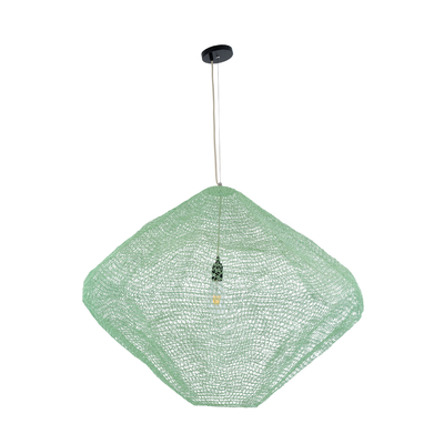 GLOBOSTAR® KENTUCKY 01870 Vintage Κρεμαστό Φωτιστικό Οροφής με Ντουί 1 x E27 AC 220-240V IP20 - Τιρκουάζ - Μ90 x Π90 x Υ70cm