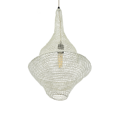 GLOBOSTAR® KENTUCKY 01871 Vintage Κρεμαστό Φωτιστικό Οροφής με Ντουί 1 x E27 AC 220-240V IP20 - Μπεζ - Μ35 x Π35 x Υ60cm