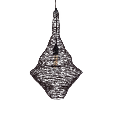 GLOBOSTAR® KENTUCKY 01872 Vintage Κρεμαστό Φωτιστικό Οροφής με Ντουί 1 x E27 AC 220-240V IP20 - Καφέ - Μ35 x Π35 x Υ60cm