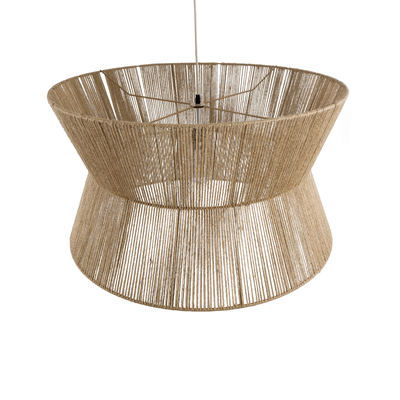 GLOBOSTAR® BISBEE 02205 Boho Κρεμαστό Φωτιστικό Οροφής με Ντουί 1 x E27 AC 220-240V IP20 - Μπεζ - Μ80 x Π80 x Υ48cm