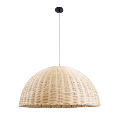 GLOBOSTAR® MONTANA 02379 Boho Κρεμαστό Φωτιστικό Οροφής με Ντουί 1 x E27 AC 220-240V IP20 - Μπεζ - Μ80 x Π80 x Υ40cm