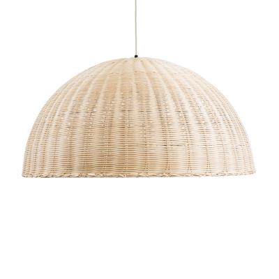 GLOBOSTAR® MONTANA 02379 Boho Κρεμαστό Φωτιστικό Οροφής με Ντουί 1 x E27 AC 220-240V IP20 - Μπεζ - Μ80 x Π80 x Υ40cm