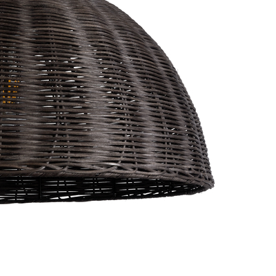 GLOBOSTAR® MONTANA 02381 Boho Κρεμαστό Φωτιστικό Οροφής με Ντουί 1 x E27 AC 220-240V IP20 - Καφέ - Μ50 x Π50 x Υ25cm