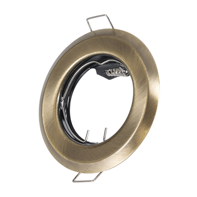 GLOBOSTAR® DELTA 77813 Χωνευτή Βάση για Σποτ MR16 με Ντουί GU10/GU5.3 IP20 - Μπρούτζινο - Μ8.3 x Π8.3 x Υ3.1cm / Q6cm