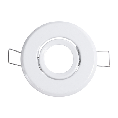 GLOBOSTAR® DELTA 77800 Χωνευτή Κινούμενη Βάση για Σποτ MR11 με Ντουί GU10/GU5.3 IP20 - Λευκό - Μ7 x Π7 x Υ2.1cm / Q5.5cm