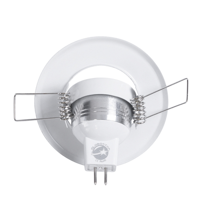 GLOBOSTAR® DELTA 77800 Χωνευτή Κινούμενη Βάση για Σποτ MR11 με Ντουί GU10/GU5.3 IP20 - Λευκό - Μ7 x Π7 x Υ2.1cm / Q5.5cm