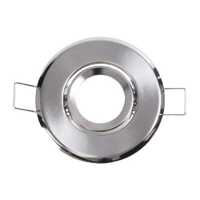 GLOBOSTAR® RAFY 77802 Χωνευτή Κινούμενη Βάση για Σποτ MR11 με Ντουί GU10/GU5.3 IP20 - Νίκελ Χρώμιο - Μ7 x Π7 x Υ2.1cm / Q5cm