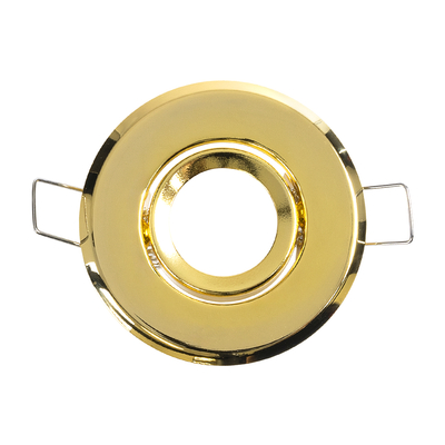 GLOBOSTAR® DELTA 77804 Χωνευτή Κινούμενη Βάση για Σποτ MR11 με Ντουί GU10/GU5.3 IP20 - Χρυσό Πλατίνα - Μ7 x Π7 x Υ2.1cm / Q5.5cm