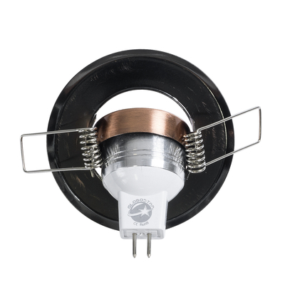 GLOBOSTAR® DELTA 77805 Χωνευτή Κινούμενη Βάση για Σποτ MR11 με Ντουί GU10/GU5.3 IP20 - Χάλκινο - Μ7 x Π7 x Υ2.1cm / Q5.5cm