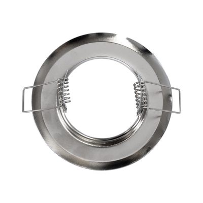 GLOBOSTAR® RAFY 77810 Χωνευτή Βάση για Σποτ MR16 με Ντουί GU10/GU5.3 IP20 - Νίκελ Χρώμιο - Μ8.3 x Π8.3 x Υ3.1cm / Q6cm