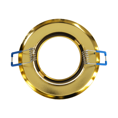 GLOBOSTAR® DELTA 77818 Χωνευτή Κινούμενη Βάση για Σποτ MR16 με Ντουί GU10/GU5.3 IP20 - Χρυσό Πλατίνα - Μ9.2 x Π9.2 x Υ2.8cm / Q7.6cm