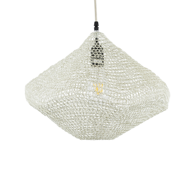 GLOBOSTAR® KENTUCKY 01862 Vintage Κρεμαστό Φωτιστικό Οροφής με Ντουί 1 x E27 AC 220-240V IP20 - Μπεζ - Μ40 x Π40 x Υ30cm