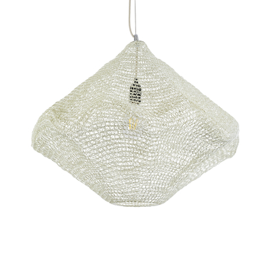 GLOBOSTAR® KENTUCKY 01865 Vintage Κρεμαστό Φωτιστικό Οροφής με Ντουί 1 x E27 AC 220-240V IP20 - Μπεζ - Μ60 x Π60 x Υ50cm