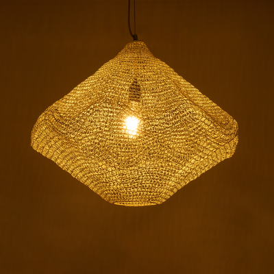 GLOBOSTAR® KENTUCKY 01865 Vintage Κρεμαστό Φωτιστικό Οροφής με Ντουί 1 x E27 AC 220-240V IP20 - Μπεζ - Μ60 x Π60 x Υ50cm