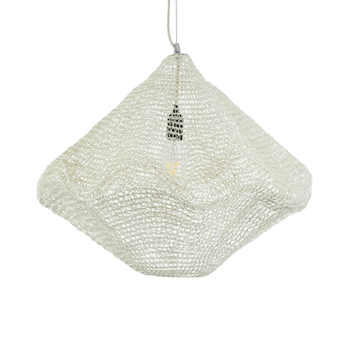 GLOBOSTAR® KENTUCKY 01865 Vintage Κρεμαστό Φωτιστικό Οροφής με Ντουί 1 x E27 AC 220-240V IP20 - Μπεζ - Μ60 x Π60 x Υ50cm