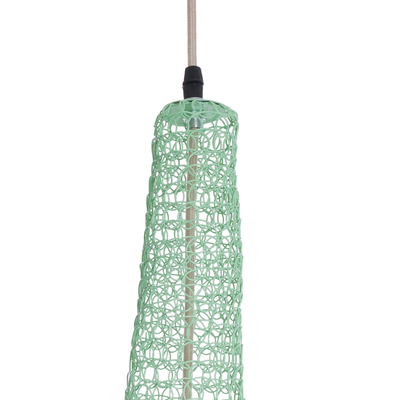 GLOBOSTAR® KENTUCKY 01876 Vintage Κρεμαστό Φωτιστικό Οροφής με Ντουί 1 x E27 AC 220-240V IP20 - Τιρκουάζ - Μ50 x Π50 x Υ90cm