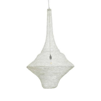 GLOBOSTAR® KENTUCKY 01877 Vintage Κρεμαστό Φωτιστικό Οροφής με Ντουί 1 x E27 AC 220-240V IP20 - Λευκό - Μ80 x Π80 x Υ140cm