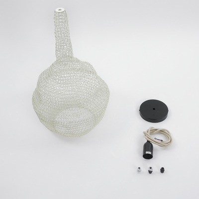 GLOBOSTAR® KENTUCKY 01880 Vintage Κρεμαστό Φωτιστικό Οροφής με Ντουί 1 x E27 AC 220-240V IP20 - Μπεζ - Μ30 x Π30 x Υ50cm