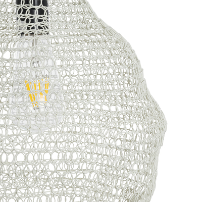 GLOBOSTAR® KENTUCKY 01880 Vintage Κρεμαστό Φωτιστικό Οροφής με Ντουί 1 x E27 AC 220-240V IP20 - Μπεζ - Μ30 x Π30 x Υ50cm