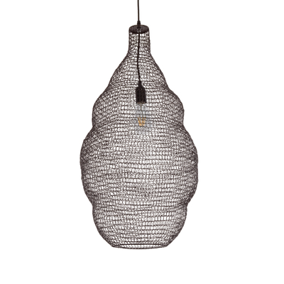 GLOBOSTAR® KENTUCKY 01896 Vintage Κρεμαστό Φωτιστικό Οροφής με Ντουί 1 x E27 AC 220-240V IP20 - Καφέ - Μ40 x Π40 x Υ70cm