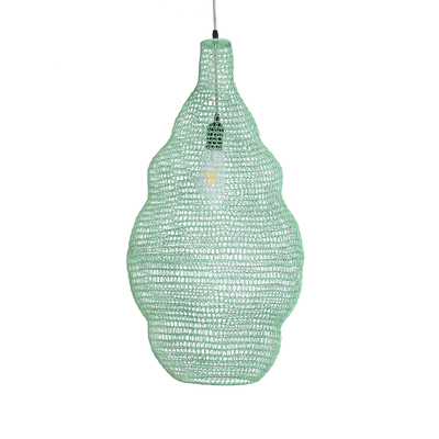 GLOBOSTAR® KENTUCKY 01897 Vintage Κρεμαστό Φωτιστικό Οροφής με Ντουί 1 x E27 AC 220-240V IP20 - Τιρκουάζ - Μ40 x Π40 x Υ70cm