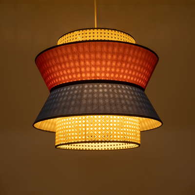 GLOBOSTAR® SAIGE 01919 Boho Κρεμαστό Φωτιστικό Οροφής με Ντουί 1 x E27 AC 220-240V IP20 - Πολύχρωμο - Μ50 x Π50 x Υ43cm