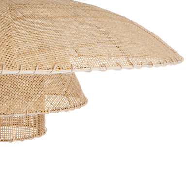 GLOBOSTAR® ZORA 02139 Boho Κρεμαστό Φωτιστικό Οροφής με Ντουί 1 x E27 AC 220-240V IP20 - Μπεζ - Μ80 x Π80 x Υ32cm