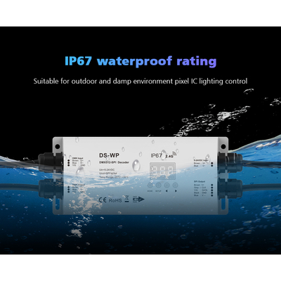 GloboStar® 73143 DS-WP SKYDANCE DC RF 2.4Ghz DMX512 to SPI Decoder DC 5-24V - Αδιάβροχο IP65 Μ17 x Π8 x Υ4cm - 5 Χρόνια Εγγύηση