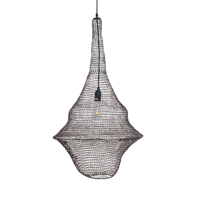 GLOBOSTAR® KENTUCKY 01875 Vintage Κρεμαστό Φωτιστικό Οροφής με Ντουί 1 x E27 AC 220-240V IP20 - Καφέ - Μ50 x Π50 x Υ90cm