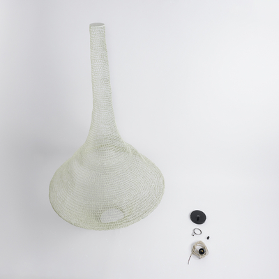 GLOBOSTAR® KENTUCKY 01877 Vintage Κρεμαστό Φωτιστικό Οροφής με Ντουί 1 x E27 AC 220-240V IP20 - Λευκό - Μ80 x Π80 x Υ140cm