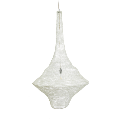 GLOBOSTAR® KENTUCKY 01877 Vintage Κρεμαστό Φωτιστικό Οροφής με Ντουί 1 x E27 AC 220-240V IP20 - Λευκό - Μ80 x Π80 x Υ140cm