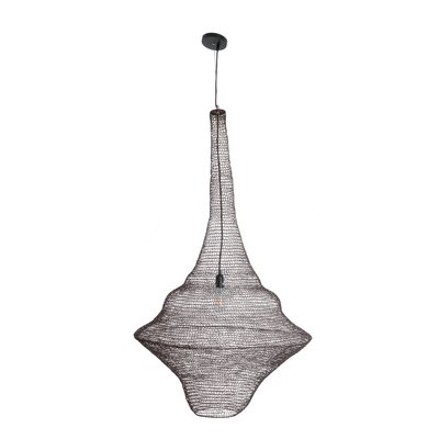 GLOBOSTAR® KENTUCKY 01878 Vintage Κρεμαστό Φωτιστικό Οροφής με Ντουί 1 x E27 AC 220-240V IP20 - Καφέ - Μ80 x Π80 x Υ140cm