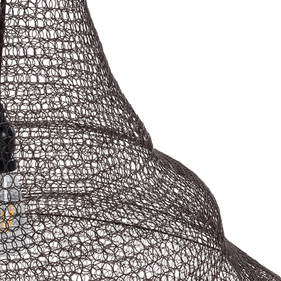 GLOBOSTAR® KENTUCKY 01878 Vintage Κρεμαστό Φωτιστικό Οροφής με Ντουί 1 x E27 AC 220-240V IP20 - Καφέ - Μ80 x Π80 x Υ140cm