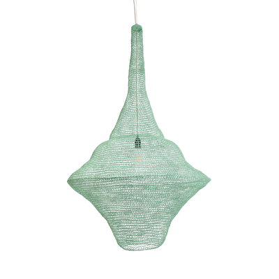 GLOBOSTAR® KENTUCKY 01879 Vintage Κρεμαστό Φωτιστικό Οροφής με Ντουί 1 x E27 AC 220-240V IP20 - Τιρκουάζ - Μ80 x Π80 x Υ140cm