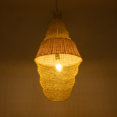 GLOBOSTAR® KENTUCKY 01910 Vintage Κρεμαστό Φωτιστικό Οροφής με Ντουί 1 x E27 AC 220-240V IP20 - Μπεζ - Μ40 x Π40 x Υ80cm