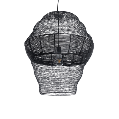 GLOBOSTAR® KENTUCKY 01912 Vintage Κρεμαστό Φωτιστικό Οροφής με Ντουί 1 x E27 AC 220-240V IP20 - Μαύρο - Μ60 x Π60 x Υ70cm