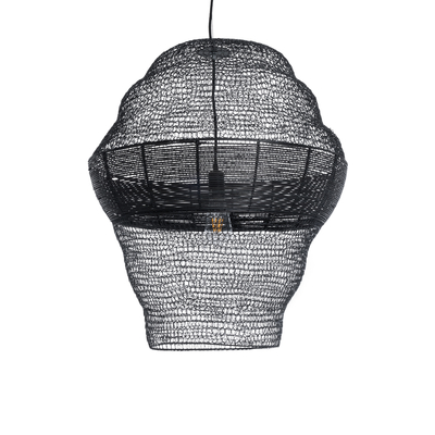 GLOBOSTAR® KENTUCKY 01912 Vintage Κρεμαστό Φωτιστικό Οροφής με Ντουί 1 x E27 AC 220-240V IP20 - Μαύρο - Μ60 x Π60 x Υ70cm