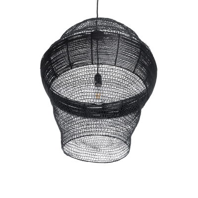 GLOBOSTAR® KENTUCKY 01912 Vintage Κρεμαστό Φωτιστικό Οροφής με Ντουί 1 x E27 AC 220-240V IP20 - Μαύρο - Μ60 x Π60 x Υ70cm