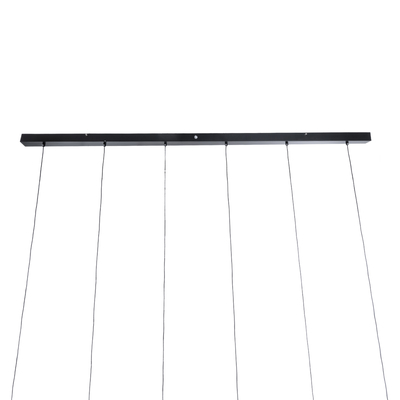 GLOBOSTAR® ZANE 60937 Μοντέρνο Κρεμαστό Φωτιστικό Οροφής LED 100W 11200lm 120° AC 220-240V IP20 Ρυθμιζόμενο Λευκό CCT με Χειριστήριο από 2700K έως 6000K Dimmable - Lumileds SMD Chip - Μαύρο Ματ & Χρυσό - Μ160 x Π15 x Υ20cm - 3 Χρόνια Εγγύηση