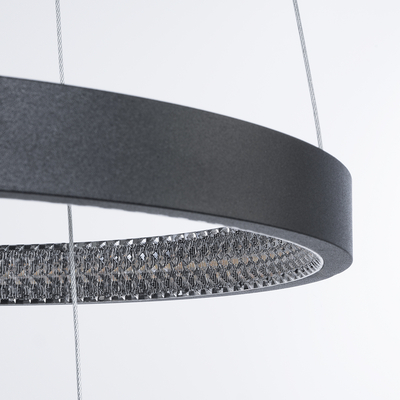 GLOBOSTAR® DIAMOND TRIO 61523 Μοντέρνο Κρεμαστό Φωτιστικό Οροφής LED 100W 11200lm 360° AC 220-240V IP20 Ρυθμιζόμενο Λευκό CCT με Χειριστήριο από 2700K έως 6000K Dimmable - Lumileds SMD Chip - Μαύρο Ματ - Μ90 x Π90 x Υ90cm - 3 Χρόνια Εγγύηση