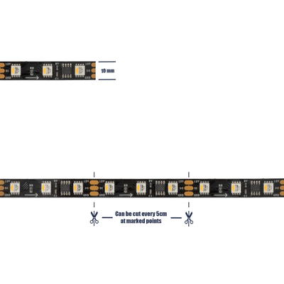 GLOBOSTAR® DIGIPRO 90773 Ψηφιακή Pixel Addressable Ταινία LED 12W/m 1200lm/m 120° DC 12V IP20 60 x SMD5050 Chip/m 20 x Pixel/m Πολύχρωμο RGBWW Dimmable SPI/TTL Protocol IC TM1814/UCS1912/UCS2912 - Μ500 x Π1 x Υ0.2cm - Ρολό 5 Μέτρων - 5 Χρόνια Εγγύηση