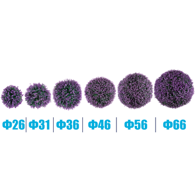 GloboStar® 78521 Artificial - Συνθετικό Τεχνητό Διακοσμητικό Φυτό Θάμνος Πυξάρι Πράσινο - Μωβ Φ36cm